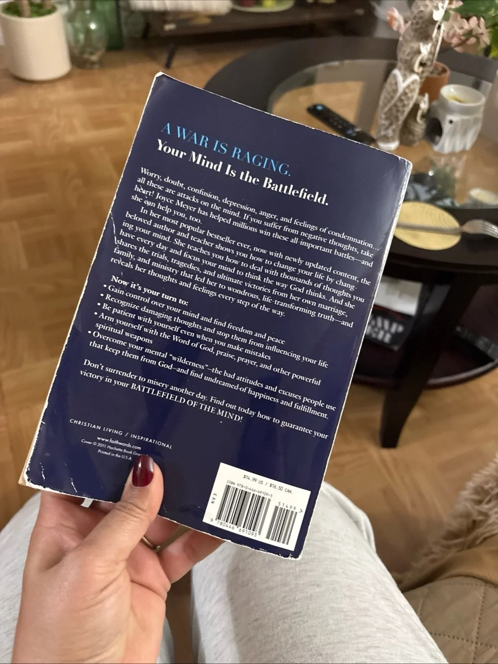 Joyce Meyer Battlefield of the Mind Paperback - White & Navy Cover